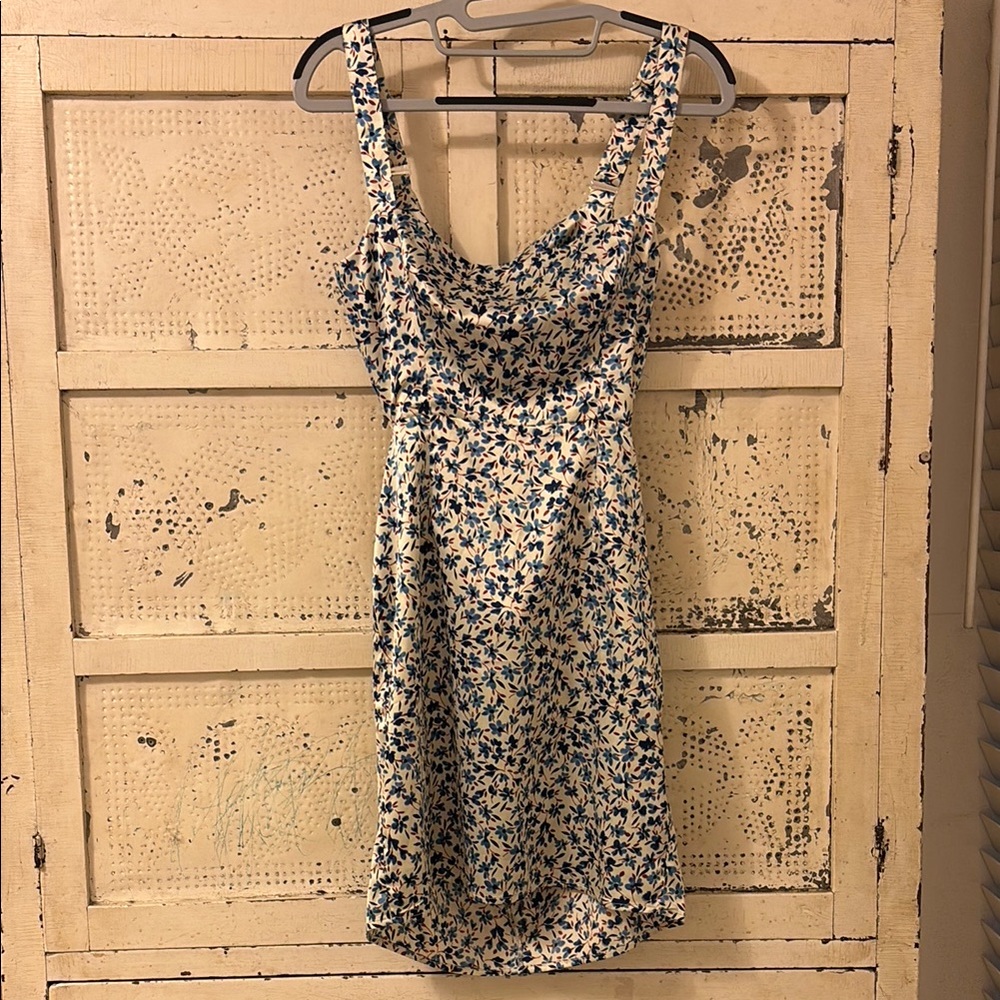 Floral Satin Mini Dress
